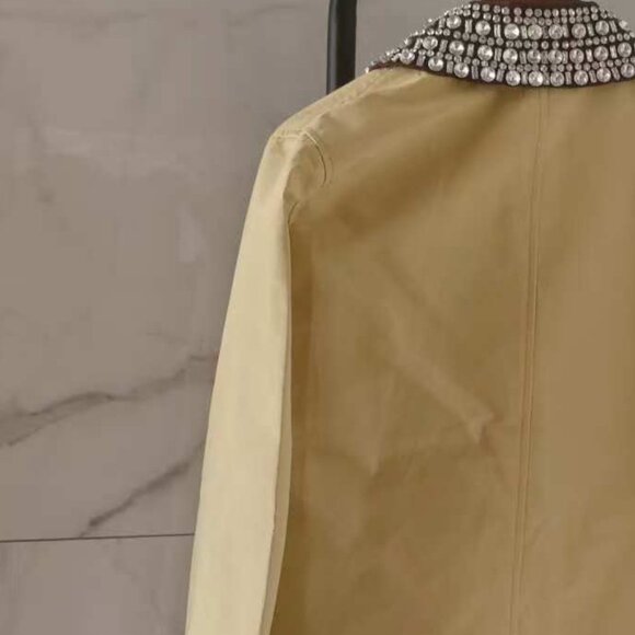 VERONICA BEARD Arlen Dickey crystal-embellished coated-cotton coat - Picture 8 of 13